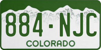 CO license plate 884NJC