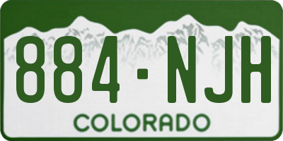 CO license plate 884NJH