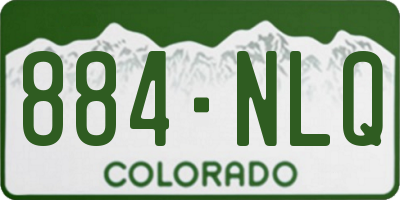 CO license plate 884NLQ