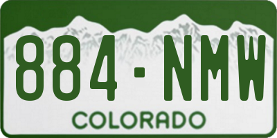 CO license plate 884NMW