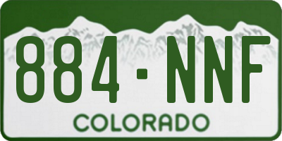 CO license plate 884NNF