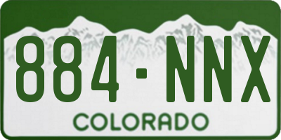 CO license plate 884NNX