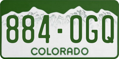 CO license plate 884OGQ