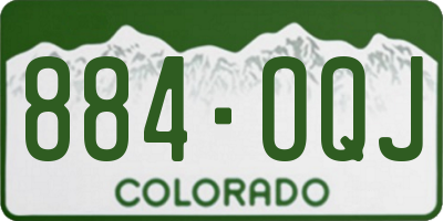 CO license plate 884OQJ