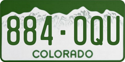 CO license plate 884OQU