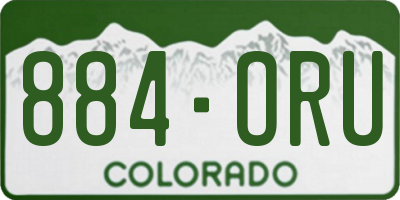 CO license plate 884ORU
