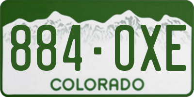 CO license plate 884OXE