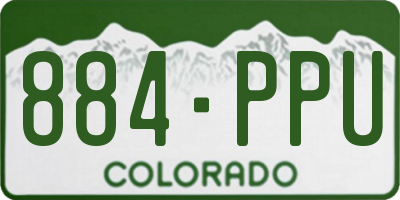 CO license plate 884PPU
