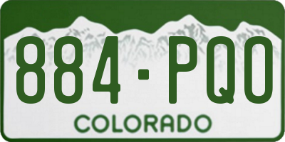 CO license plate 884PQO