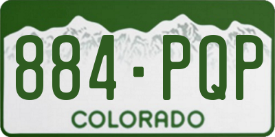 CO license plate 884PQP