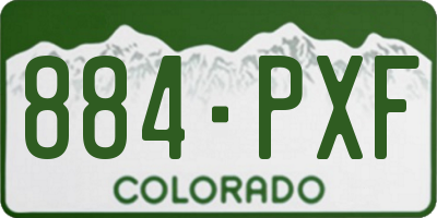 CO license plate 884PXF