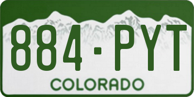 CO license plate 884PYT