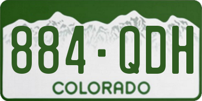 CO license plate 884QDH