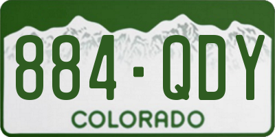 CO license plate 884QDY