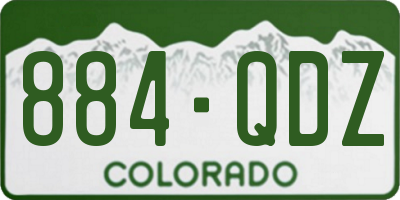 CO license plate 884QDZ