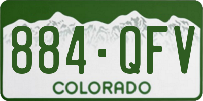CO license plate 884QFV