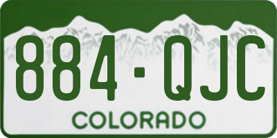 CO license plate 884QJC