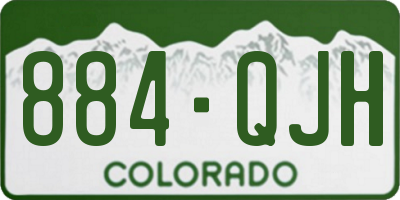 CO license plate 884QJH