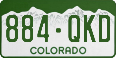 CO license plate 884QKD