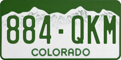 CO license plate 884QKM