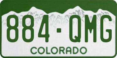CO license plate 884QMG