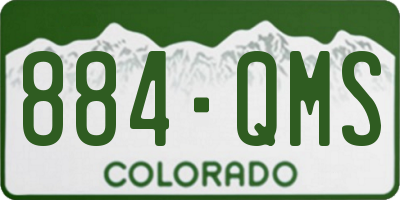 CO license plate 884QMS
