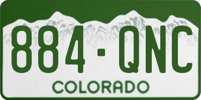 CO license plate 884QNC