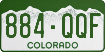 CO license plate 884QQF