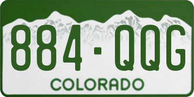 CO license plate 884QQG
