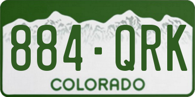 CO license plate 884QRK