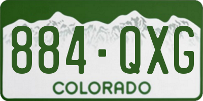 CO license plate 884QXG
