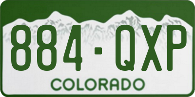 CO license plate 884QXP