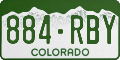 CO license plate 884RBY