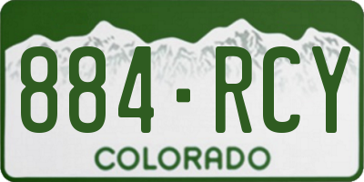 CO license plate 884RCY