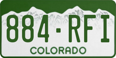 CO license plate 884RFI