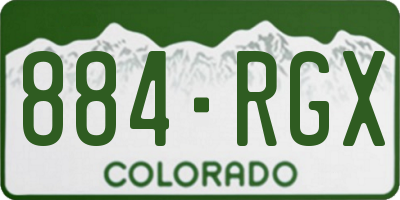 CO license plate 884RGX