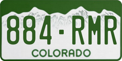 CO license plate 884RMR