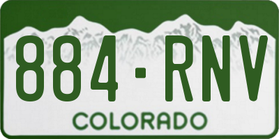 CO license plate 884RNV