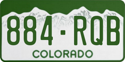 CO license plate 884RQB