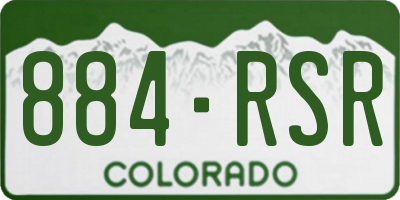 CO license plate 884RSR