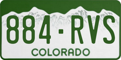CO license plate 884RVS