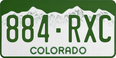 CO license plate 884RXC