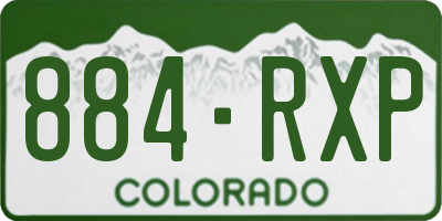 CO license plate 884RXP