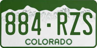 CO license plate 884RZS