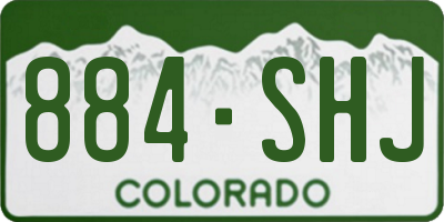 CO license plate 884SHJ