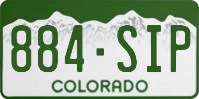 CO license plate 884SIP