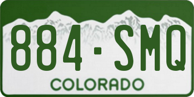 CO license plate 884SMQ