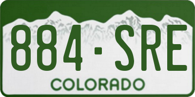 CO license plate 884SRE