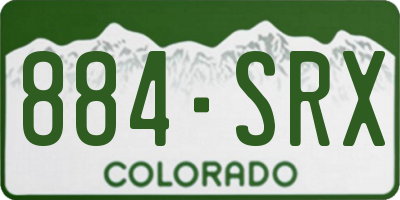 CO license plate 884SRX