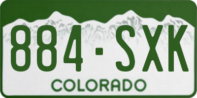 CO license plate 884SXK